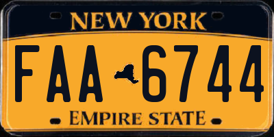 NY license plate FAA6744