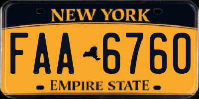 NY license plate FAA6760