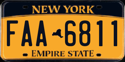 NY license plate FAA6811