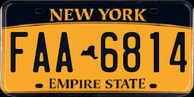 NY license plate FAA6814