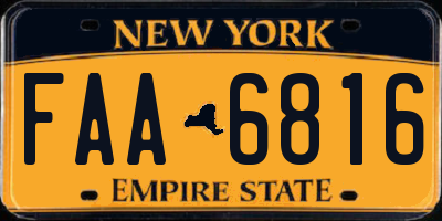 NY license plate FAA6816