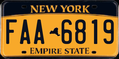 NY license plate FAA6819