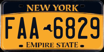 NY license plate FAA6829