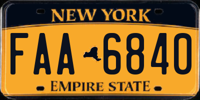 NY license plate FAA6840