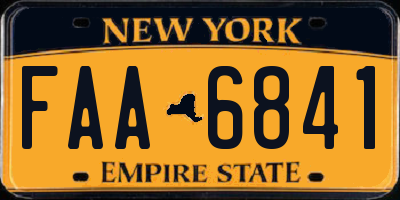 NY license plate FAA6841