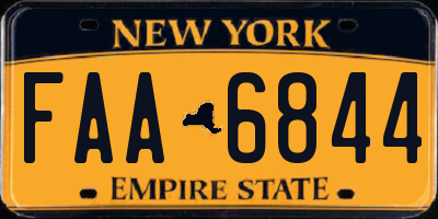 NY license plate FAA6844