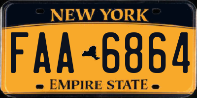 NY license plate FAA6864