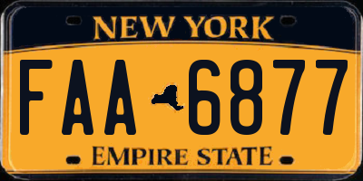 NY license plate FAA6877