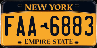 NY license plate FAA6883