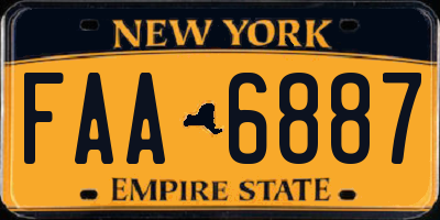 NY license plate FAA6887