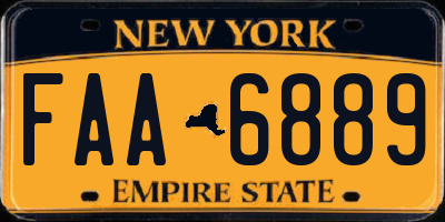 NY license plate FAA6889