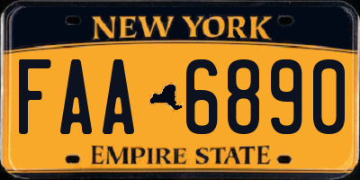 NY license plate FAA6890