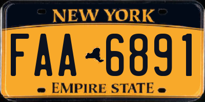 NY license plate FAA6891