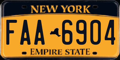 NY license plate FAA6904