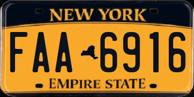 NY license plate FAA6916