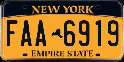 NY license plate FAA6919