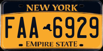 NY license plate FAA6929