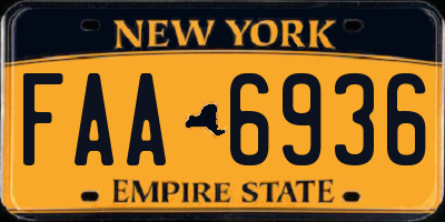 NY license plate FAA6936