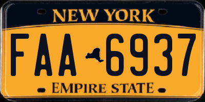 NY license plate FAA6937