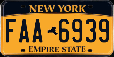 NY license plate FAA6939