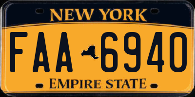 NY license plate FAA6940