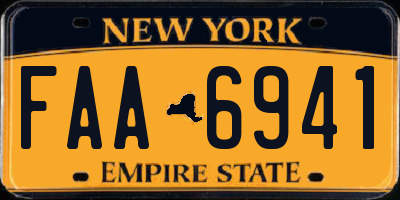 NY license plate FAA6941