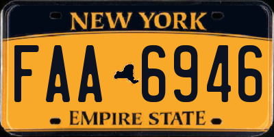 NY license plate FAA6946