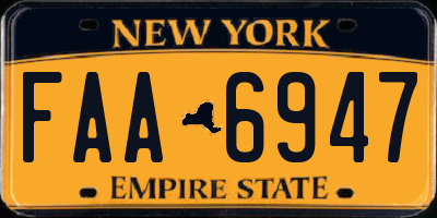 NY license plate FAA6947