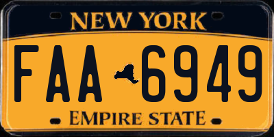 NY license plate FAA6949