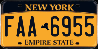 NY license plate FAA6955