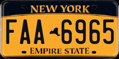 NY license plate FAA6965