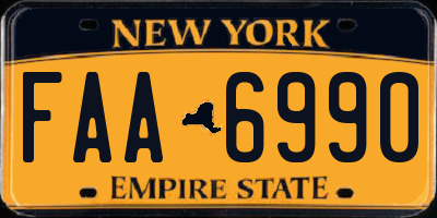 NY license plate FAA6990