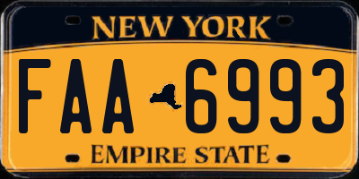 NY license plate FAA6993