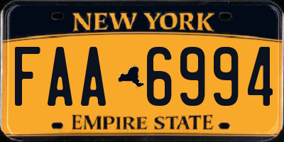 NY license plate FAA6994