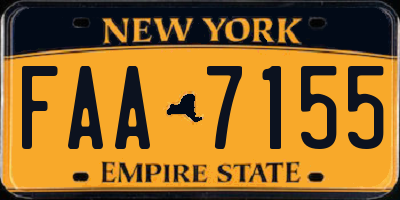 NY license plate FAA7155