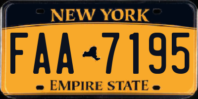 NY license plate FAA7195