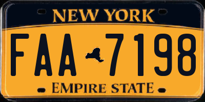 NY license plate FAA7198