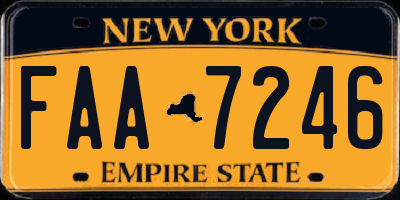 NY license plate FAA7246
