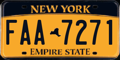 NY license plate FAA7271