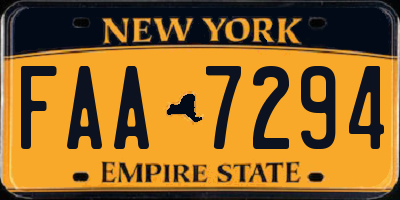 NY license plate FAA7294