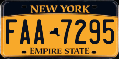 NY license plate FAA7295