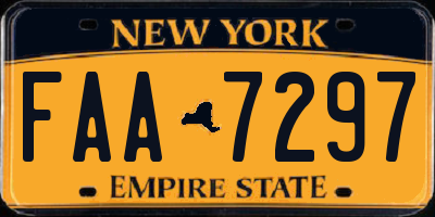 NY license plate FAA7297