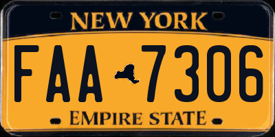 NY license plate FAA7306