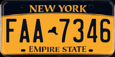 NY license plate FAA7346