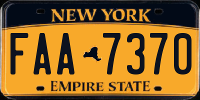 NY license plate FAA7370