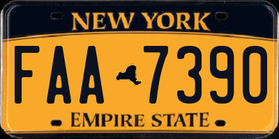 NY license plate FAA7390