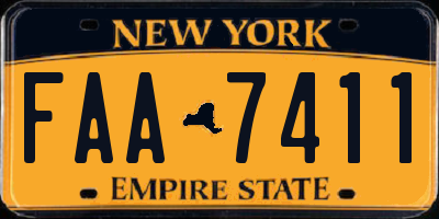 NY license plate FAA7411