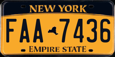 NY license plate FAA7436