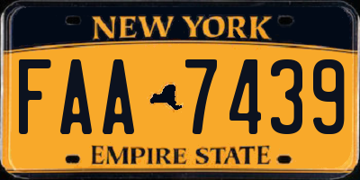 NY license plate FAA7439