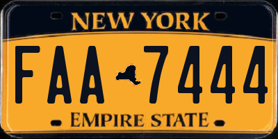 NY license plate FAA7444